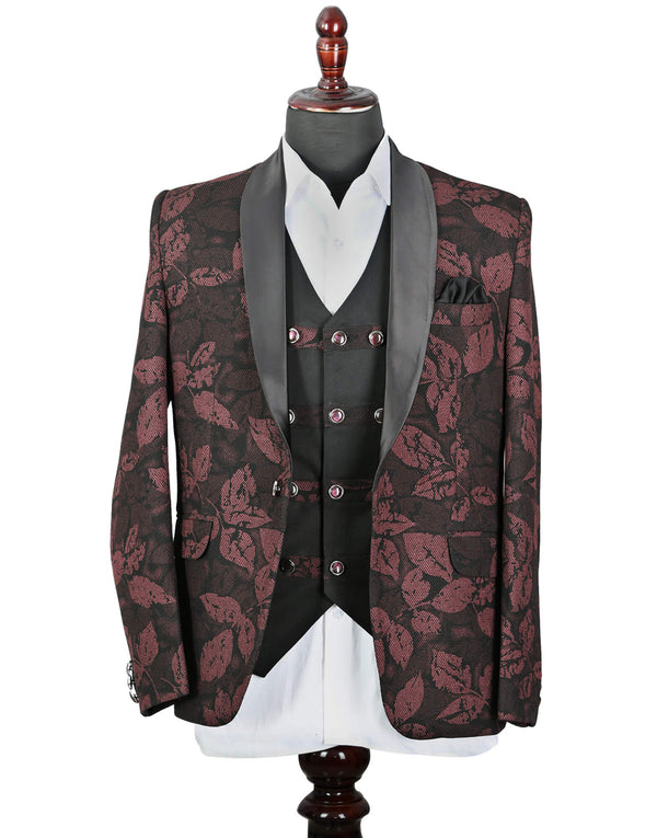 The Printed Partywear Tuxedo Suit for men