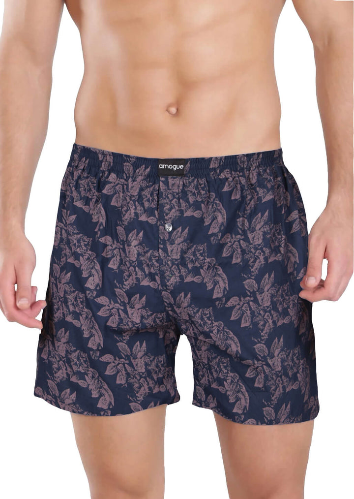 Blue Printed Boxers for men
