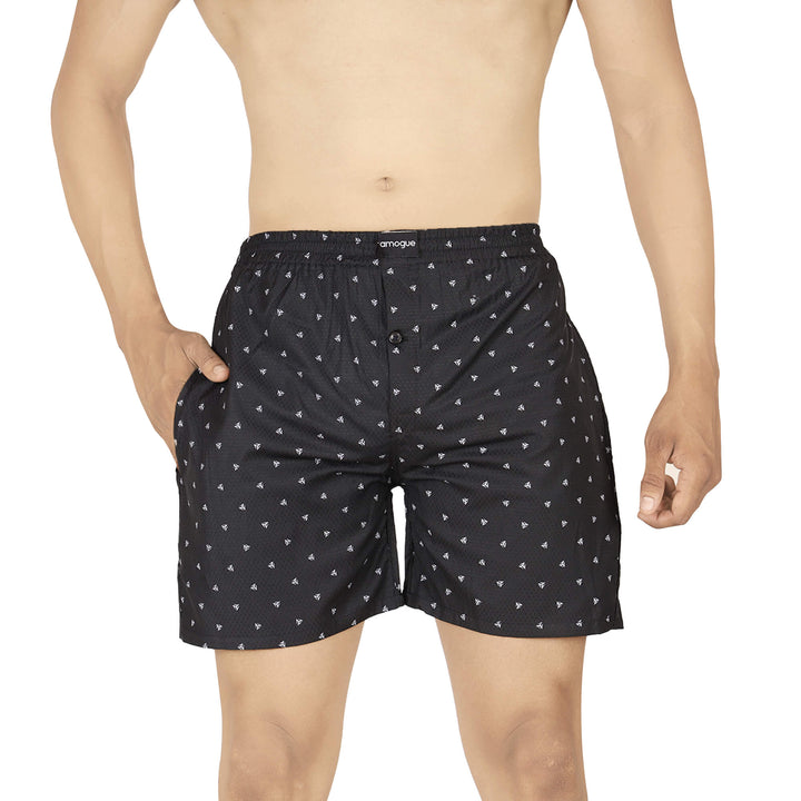Black White Dotted Boxer | Amogue
