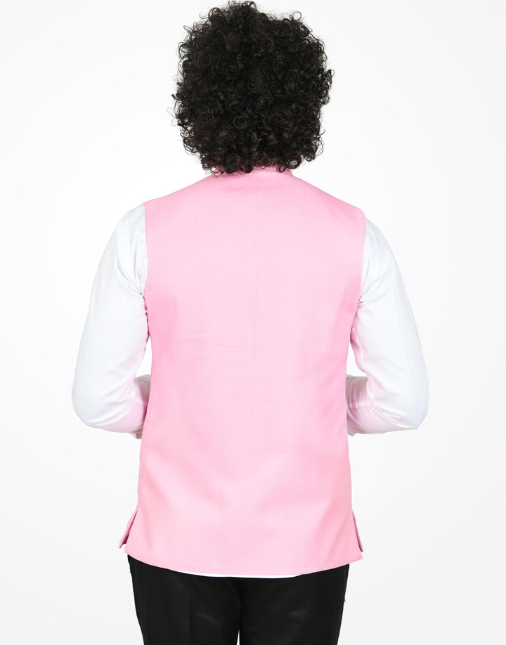 Back view of Pink Solid Mens Modi Jacket | Amogue