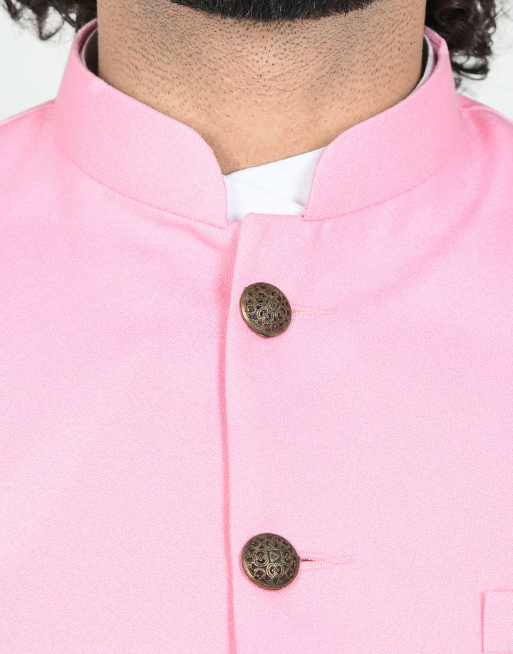 Close up view of Pink Solid Mens Modi Jacket | Amogue