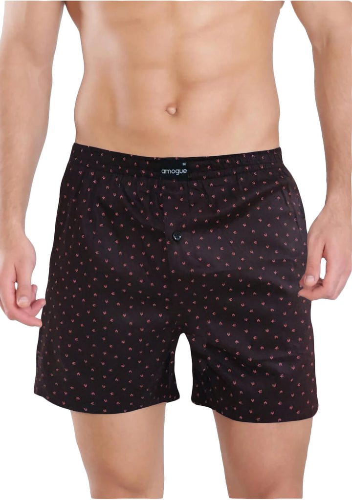 BrownDotted Boxers for men