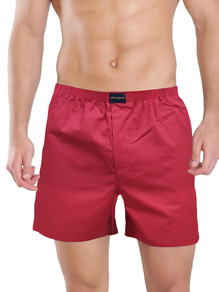 Red Cotton Boxer For Men