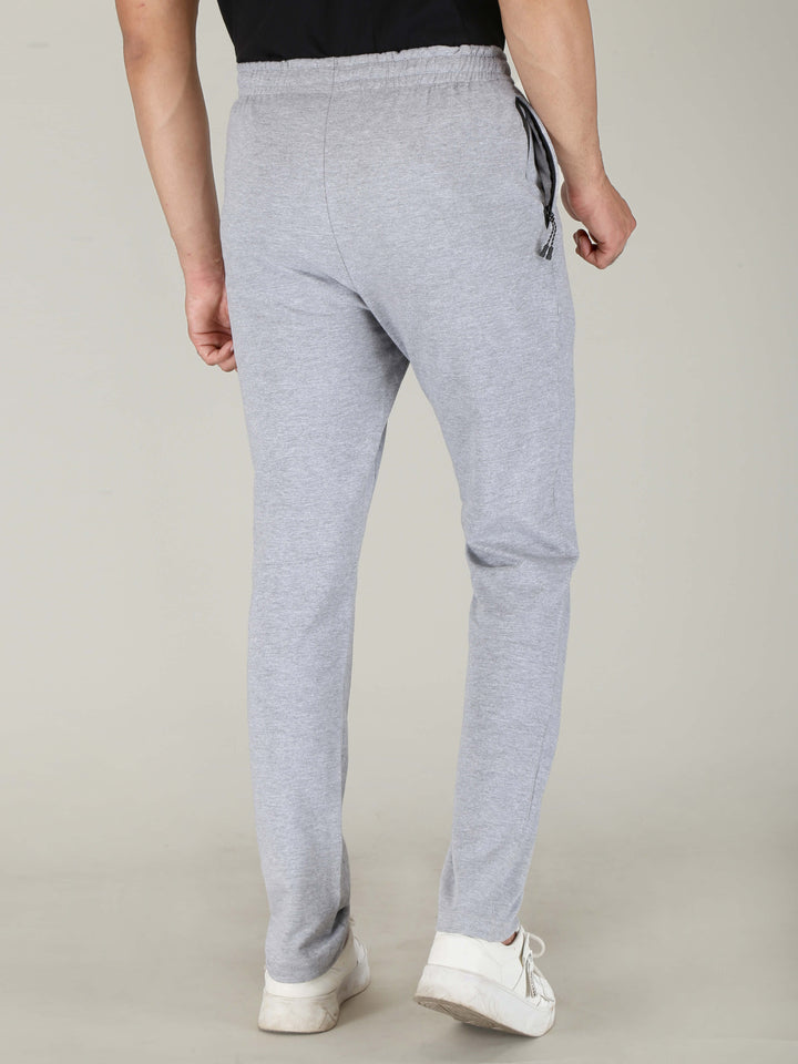 Grey Solid Pure Cotton Hosiery Pajamas for Men