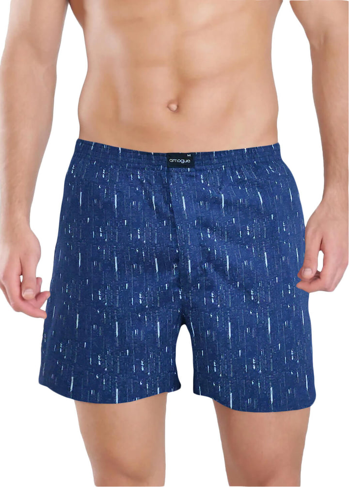 White Dotted Printed Cotton Boxer