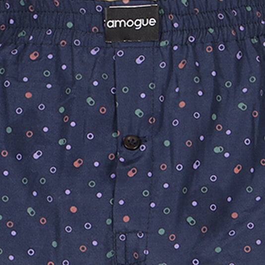 Close up view of Blue Multicolor mens Boxers Combo | Amogue