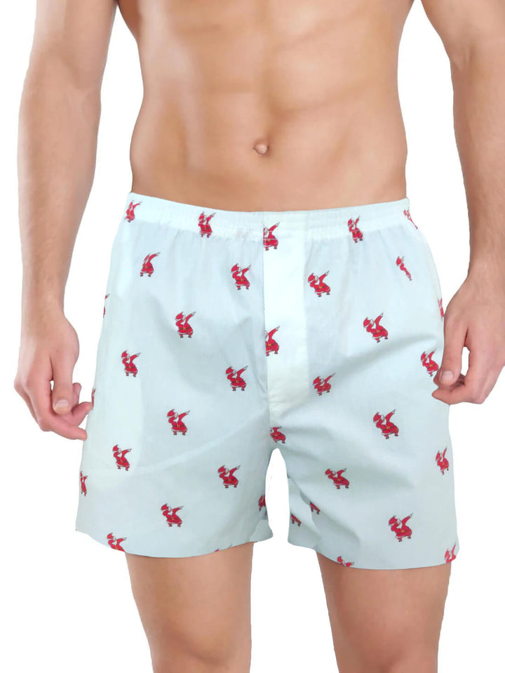 White Funky Printed Boxers