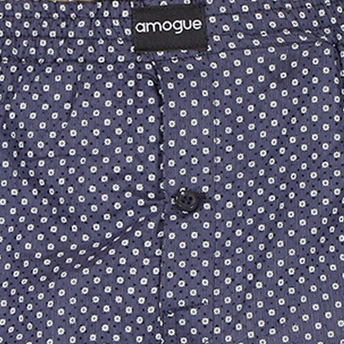 Close up view of Navy dotted Printed Funky Boxer