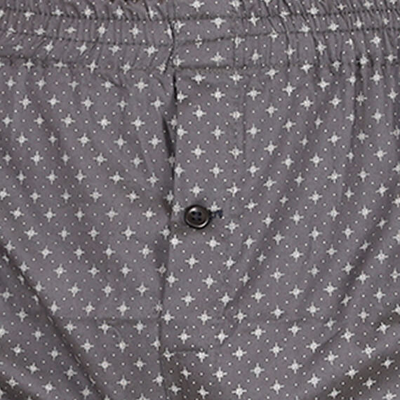 Close up view of grey Dotted Printed Boxer For Men