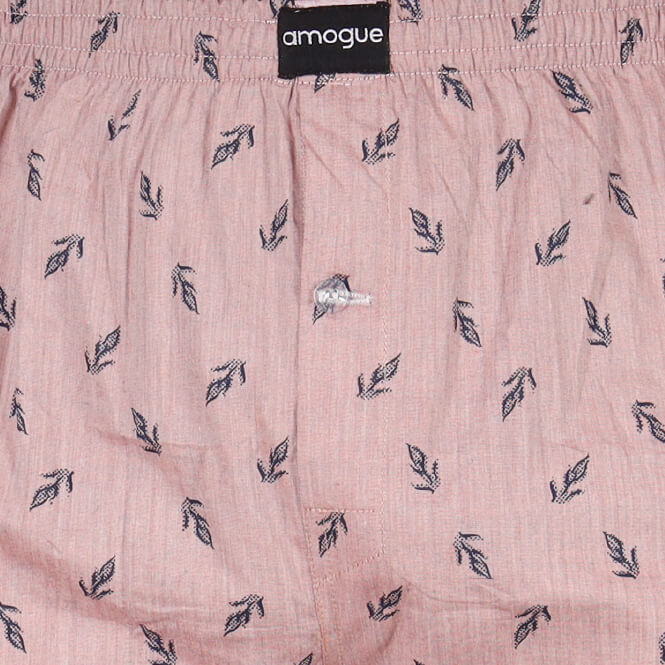 Close up view of Pink Printed Mens Boxer | Amogue