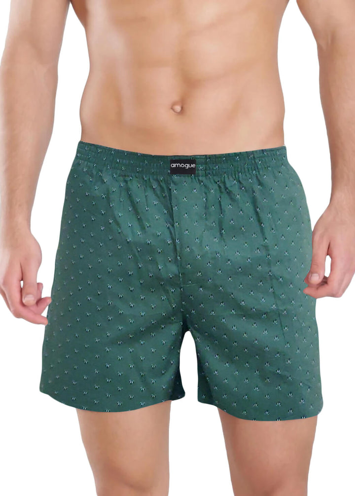 Green dotted Printed Funky Boxer