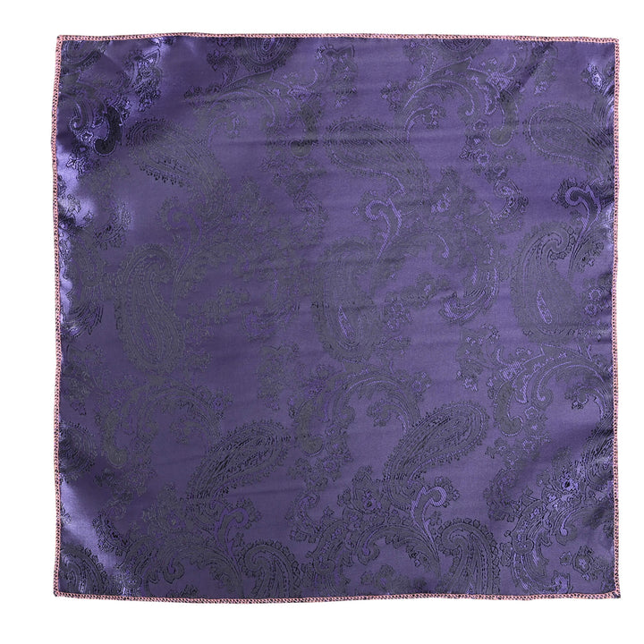 Purple Self Printed Pocket Square