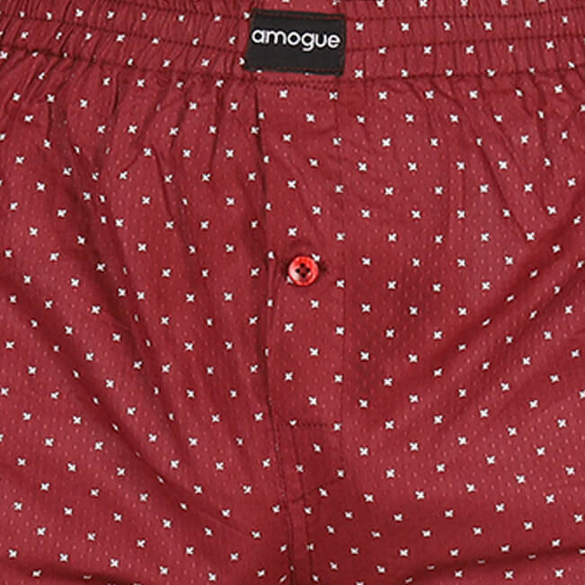 Red printed boxers for men