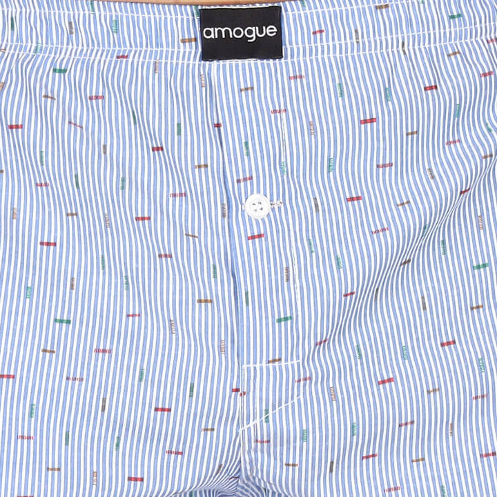 Printed Sky Blue boxers for men